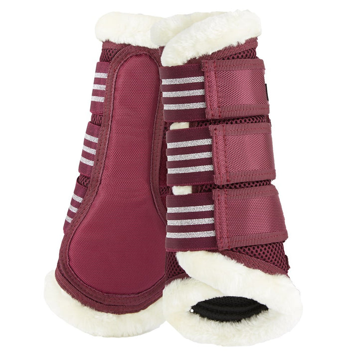 Horze Lincoln Faux Fur Brushing Boots - L - New!