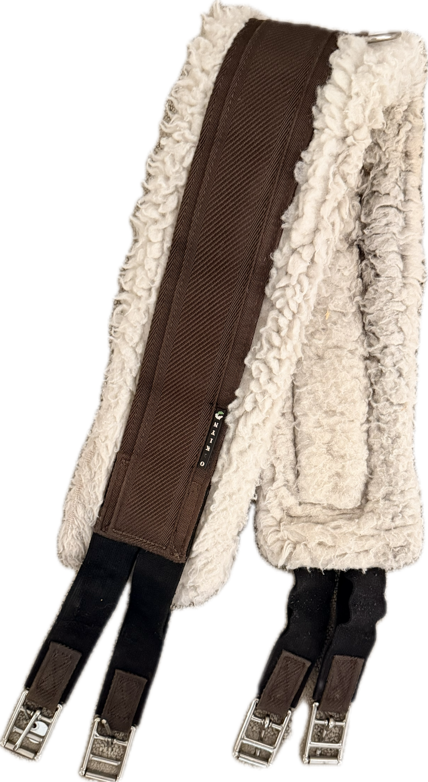Oaklyn Brown Terra Girth with Natural Fleece Liner - Brown - 50"