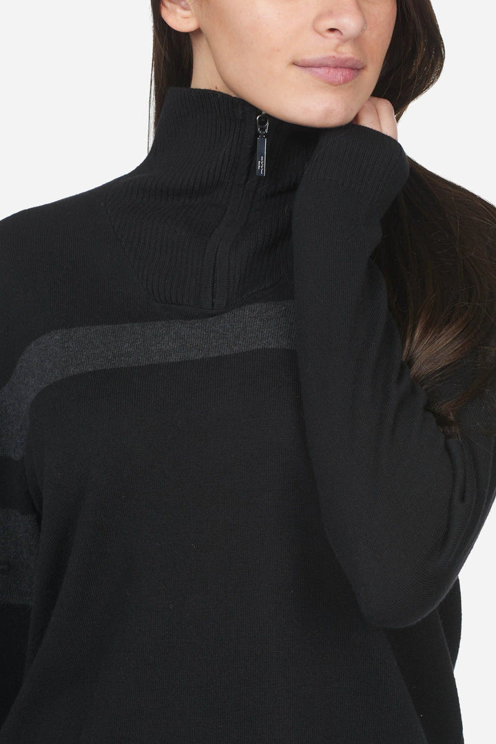 Alessandro Albanese Quarter Zip Knit - Black