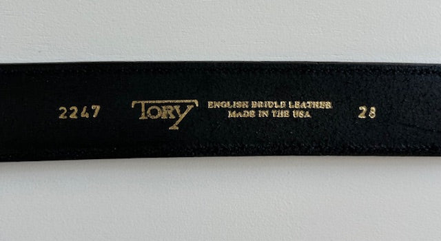 Tory English Bridle Leather Belt - 28
