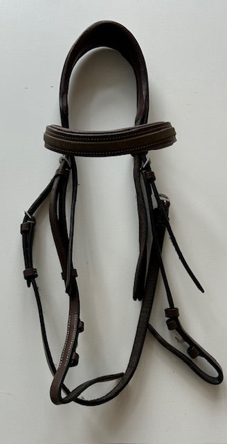 Henri De Rivel Bridle – Brown with Fabric Browband Insert