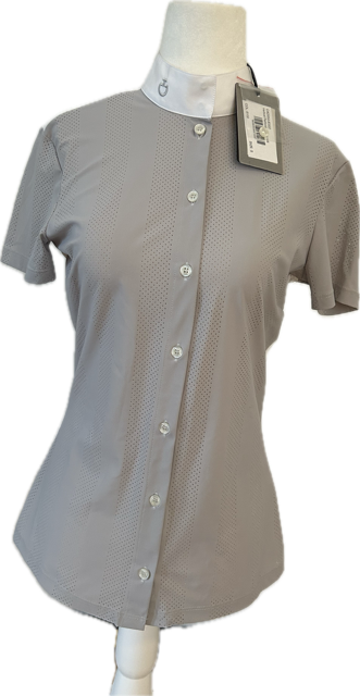 Cavalleria Toscana Vertical Perforated Shirt Short Sleeve - Small - New!