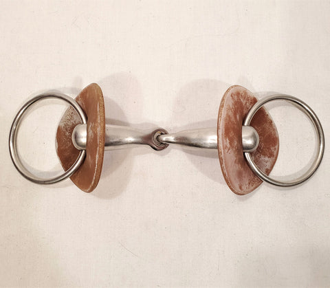 Hollow Loose Ring Snaffle with Bit Guards - 5.25"