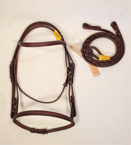JGL Round Raised Bridle with Reins - Full - New!